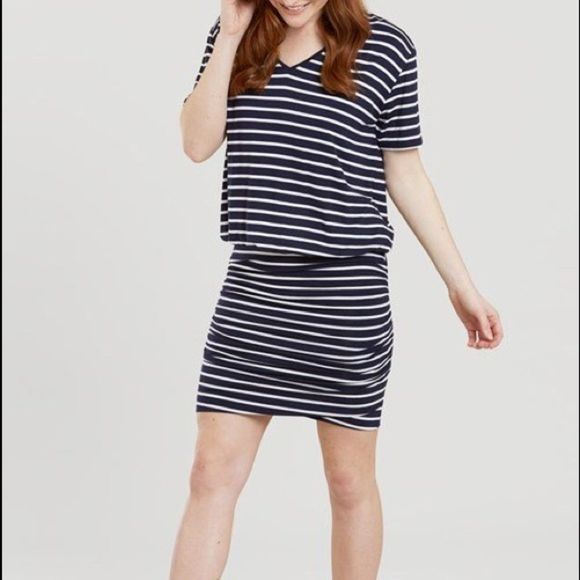 Mountain Hardwear Dresses & Skirts - Mountain Warehouse UV Protective Striped Short Sleeve Maldives Dress Navy 4